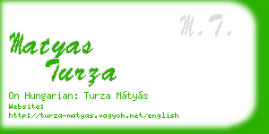 matyas turza business card